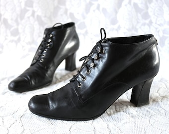 Escarpins à Bout Ouvert DI SANDRO Talon 8 Cm, Pointure 35,5, Blanc-noir - Occasion Très Bon état