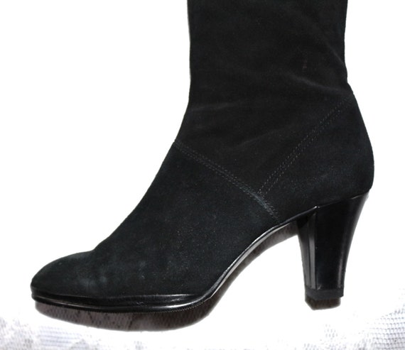 80s leather boots Gabor narrow shaft suede EU/DE … - image 4