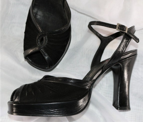 Platform Leather Sandals High Heel EU/D size 41 vi