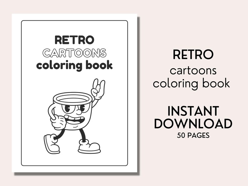 Kids Coloring Pages Adult Coloring Pages Retro Coloring Book Preschool
