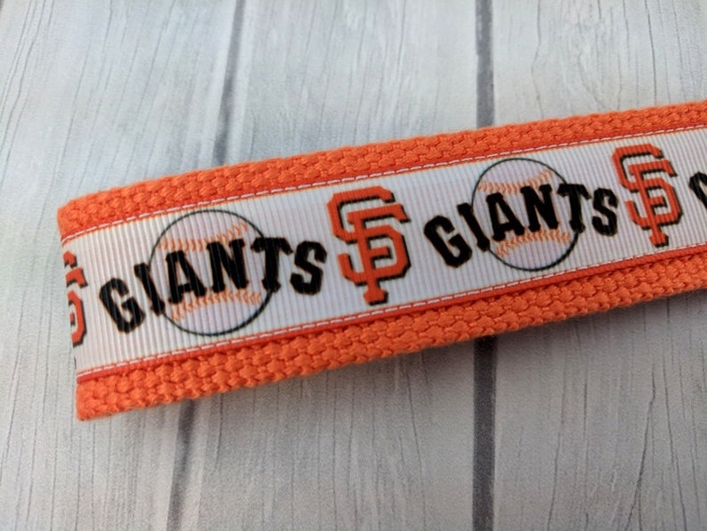 SF Giants Ribbon Key Chain-Sport Key Fob-Baseball Key Fob-Key Chain-Wristlet-Party Favor
