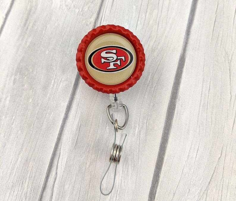 49ers Bottle Cap Badge ReelRN Badge Reel Nurse Badge Reel Etsy