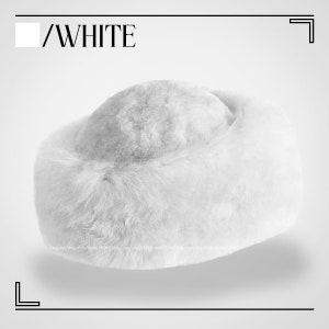 Peruvian baby alpaca fur White hat , russian hat, unisex fine alpaca hat, cossack hat, alpaca fluff hat, winter hat cossack