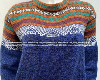 Burgundy Alpaca Sweater Peruvian Sweater Unisex Sweater - Etsy