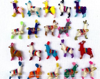 Tiny Handmade Llama Pins Party Weddings, Llama Lady, Pinback Button Pin, Llama Gift, Llama Button Pin, Button Llama Badge, Funny Llama Pin