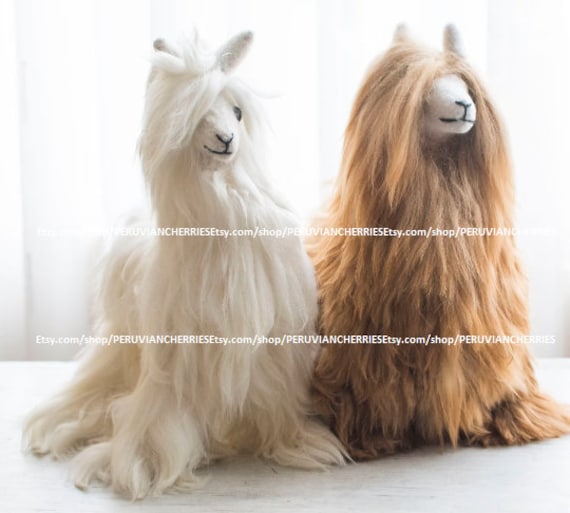 SUPER SOFT 天然100% スリのベビーアルパカ毛皮のぬいぐるみ 【公式通販】