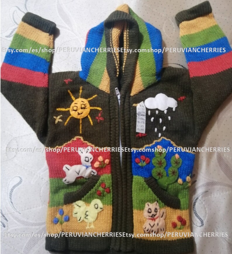 Children Peruvian Kids Sweater Unique Peru Kids Wool Etsy