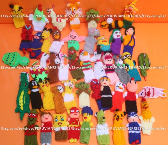 Lot de 8 marionnettes à doigts… Le théâtre à porté de main
