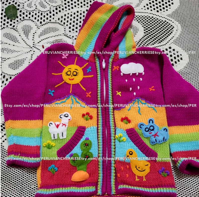 Children Peruvian Kids Sweater Unique Peru Kids Wool Etsy