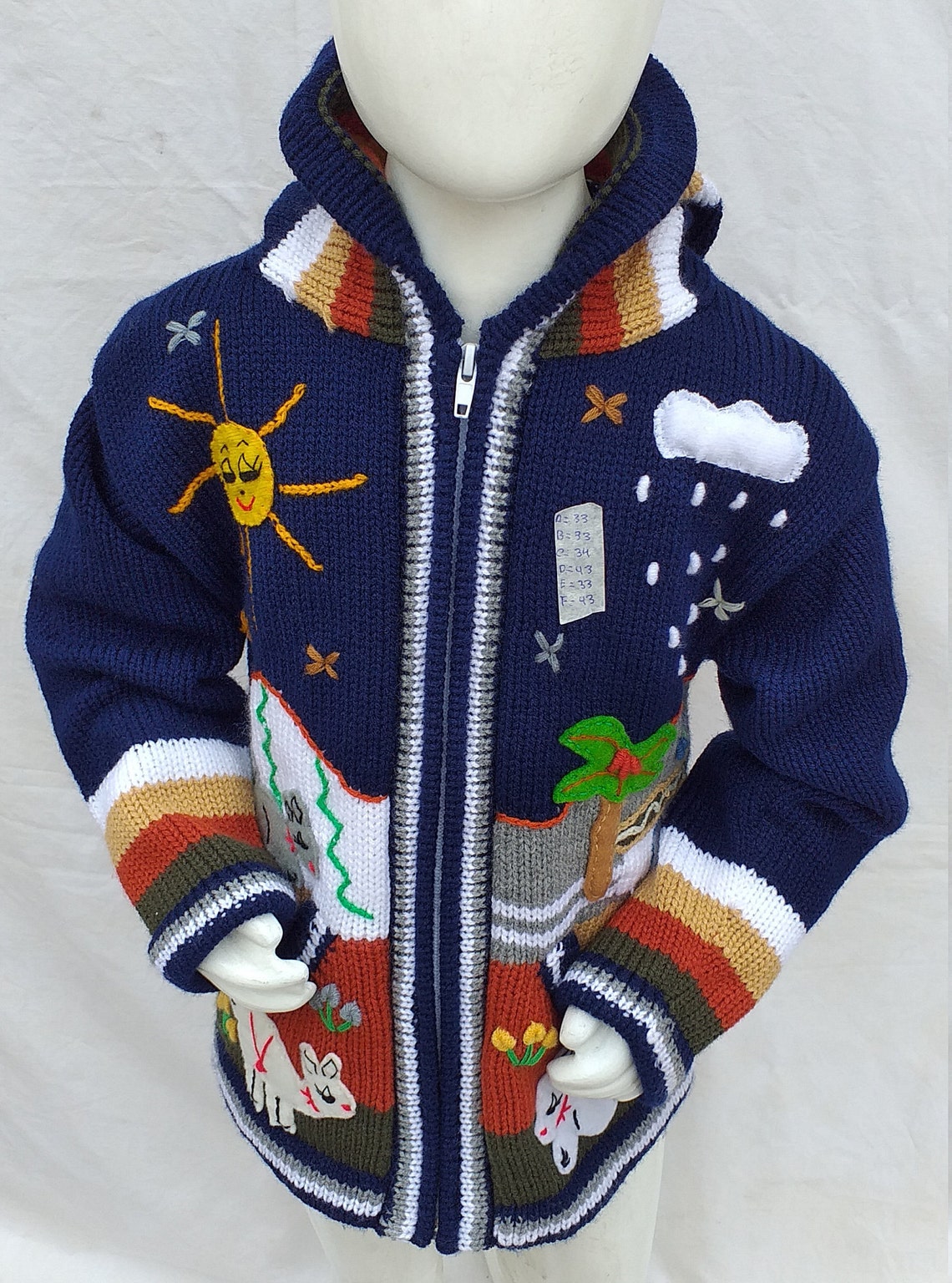 Children Peruvian Sweater Unique Peru Kids Wool Cardigan Etsy UK