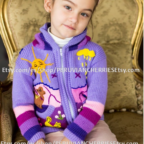 Children Arpillera Peruvian Sweater Peruvian Kids Wool Etsy