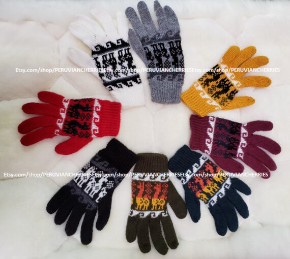 alpaca wool women's gloves