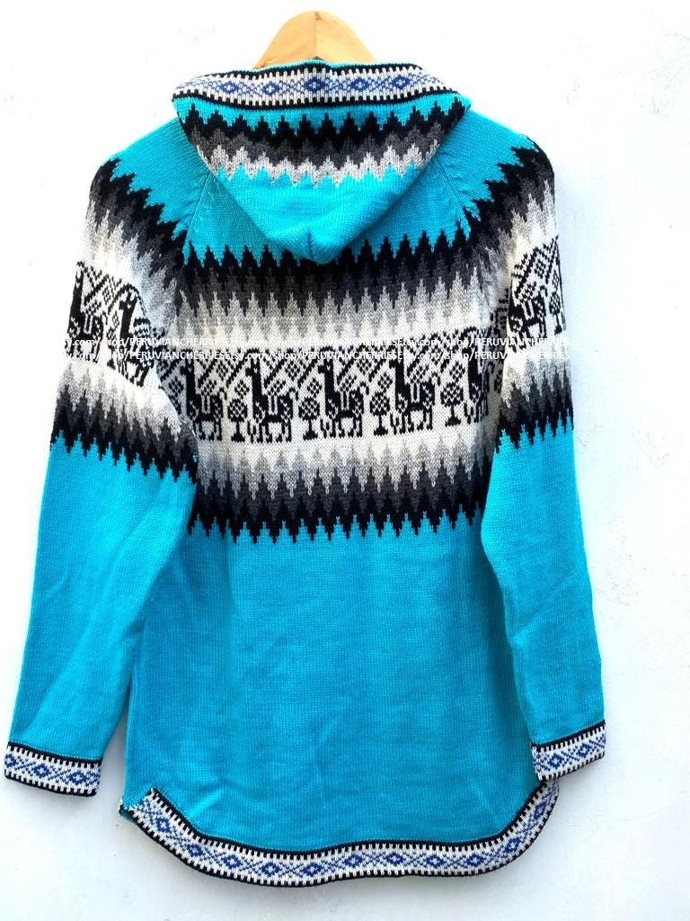 Maglone N Alpaca Con Cappucco - SW044 (prodotto N Per&ugrave;) - Etsy Tala