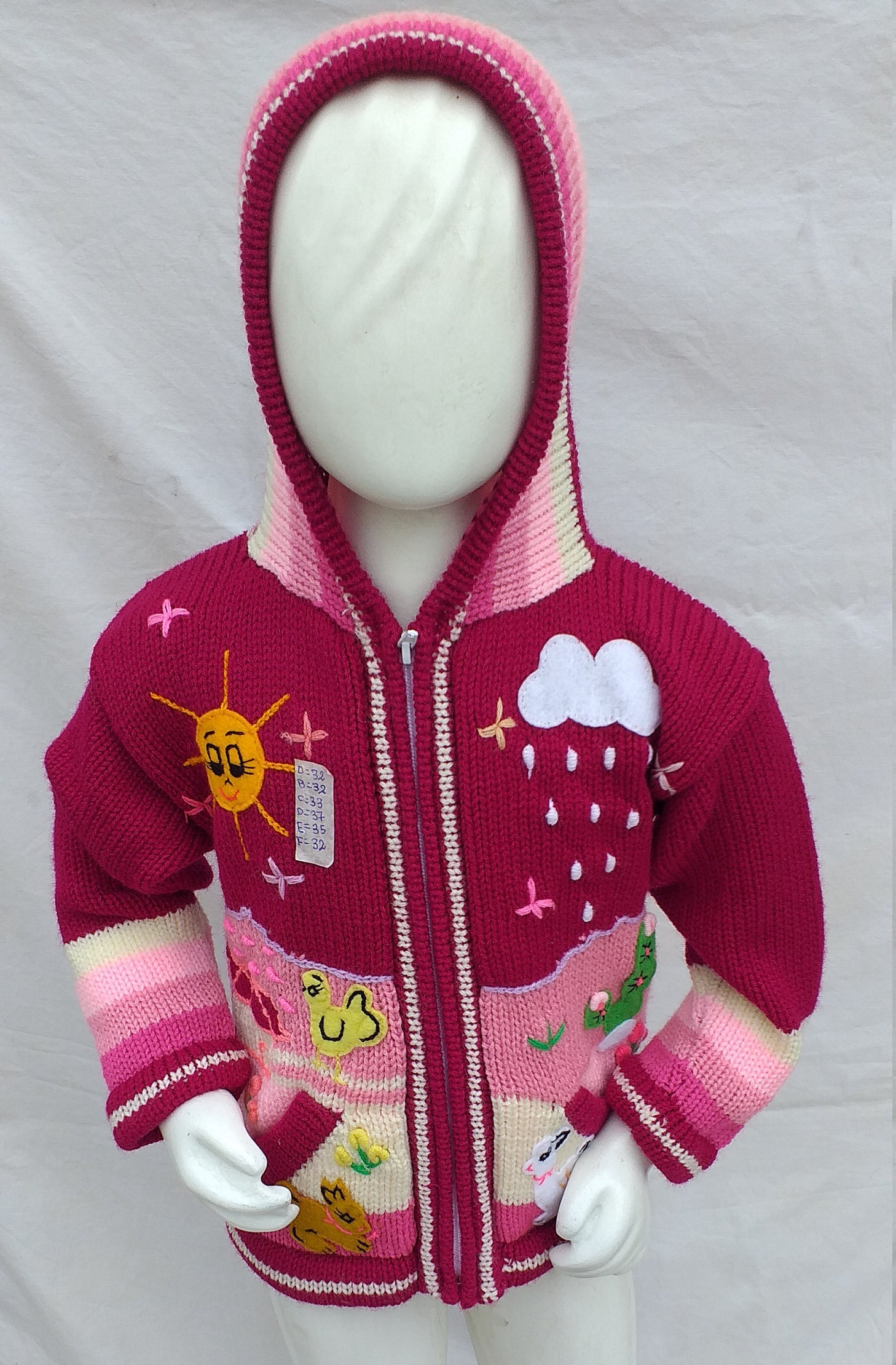 Children Peruvian Sweater Unique Peru Kids Wool Cardigan Etsy UK