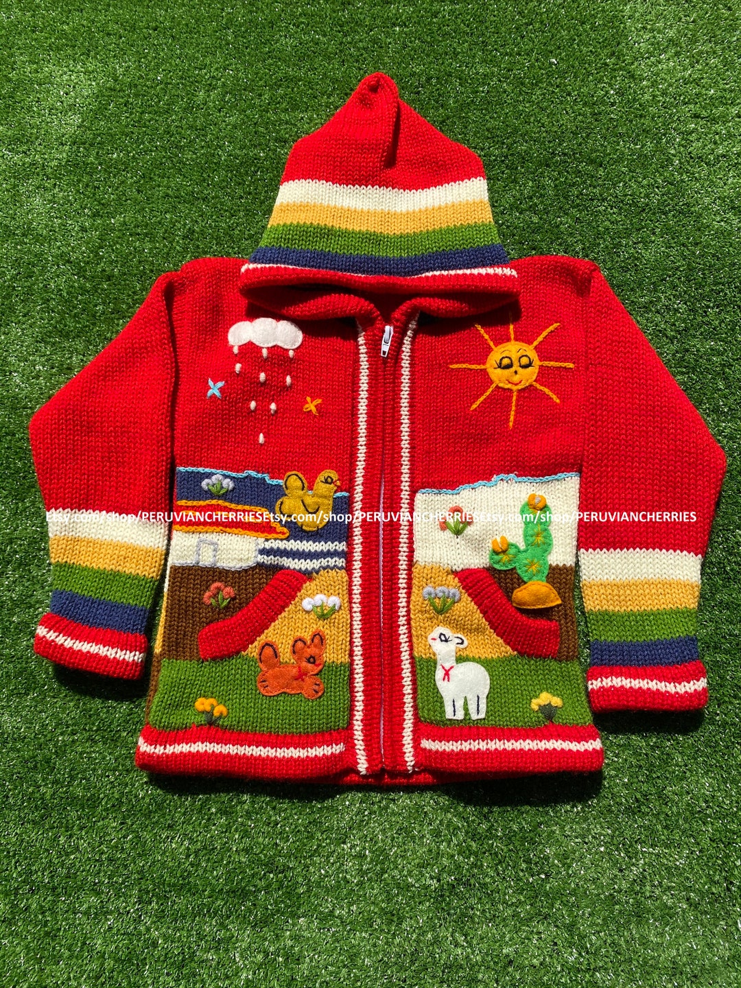 Children Peruvian Sweater Unique Peru Kids Wool Cardigan - Etsy