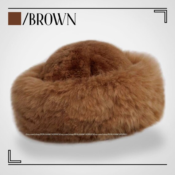 Pelliccia di alpaca peruviana Cappello marrone cappello - Italia