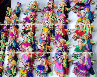 Pins Paar Puppen, Hochzeit Gastgeschenke, peruanisches Kunsthandwerk, Puppenminiatur, Miniatur Puppenhaus, einzigartige Party Gastgeschenk, Hochzeit besonderes Geschenk