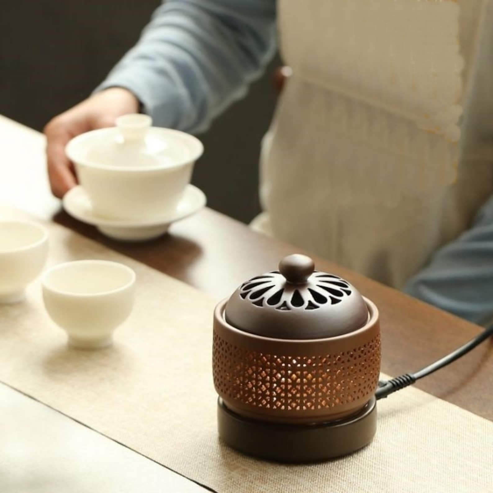 Electric Incense Burners Agarwood Burner Essential Oil Etsy