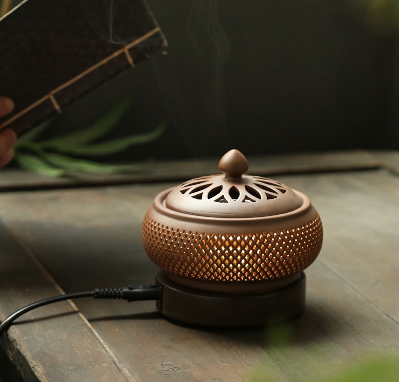 Electric Incense Burners Agarwood Burner Essential Oil Etsy