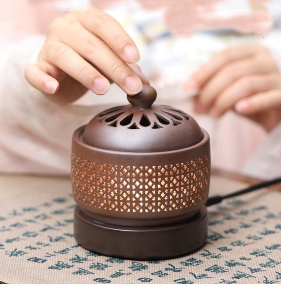 Electric Incense Burners Agarwood Burner Essential Oil Burner Electric  Incense Heater for Incense Powder All in One Incense Burner 