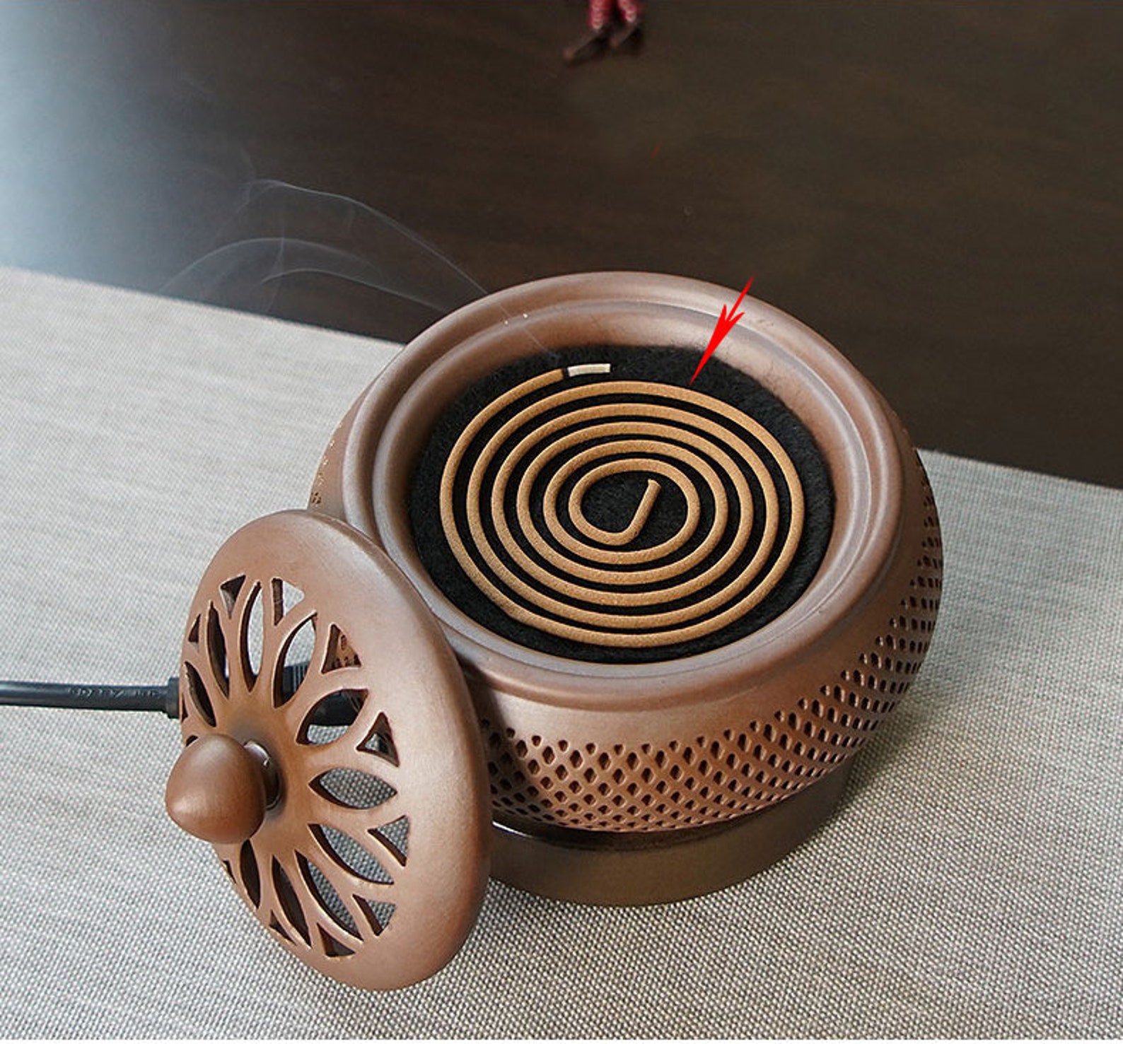 Electric Incense Burners Agarwood Burner Essential Oil Etsy