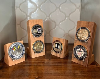 Single and Double Challenge Coin Display