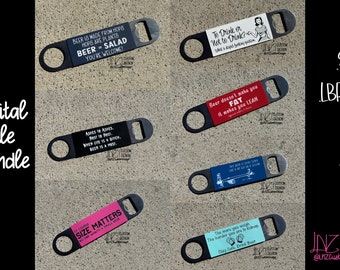 Divertente pacchetto di apribottiglie inciso SOLO file DIGITALE - realizzato per JDS Apribottiglie in silicone AI - SVG - DXF - LBRN2 - Umorismo alcolico