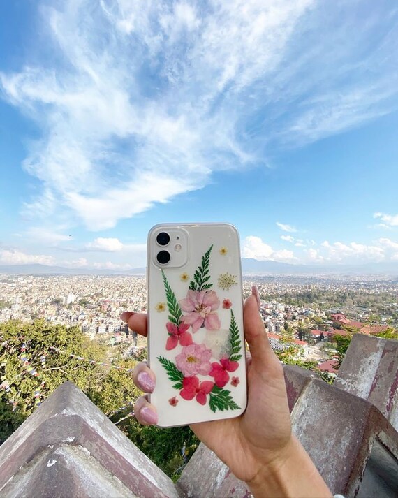 Pressed Flower Phone Case Real Flower Phone Cover Iphone Etsy