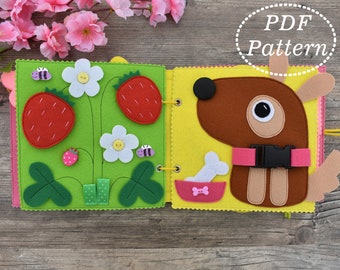 custom name add on option available Custom toddler busy quiet book felt fabric activity book choose between 5-8 pages