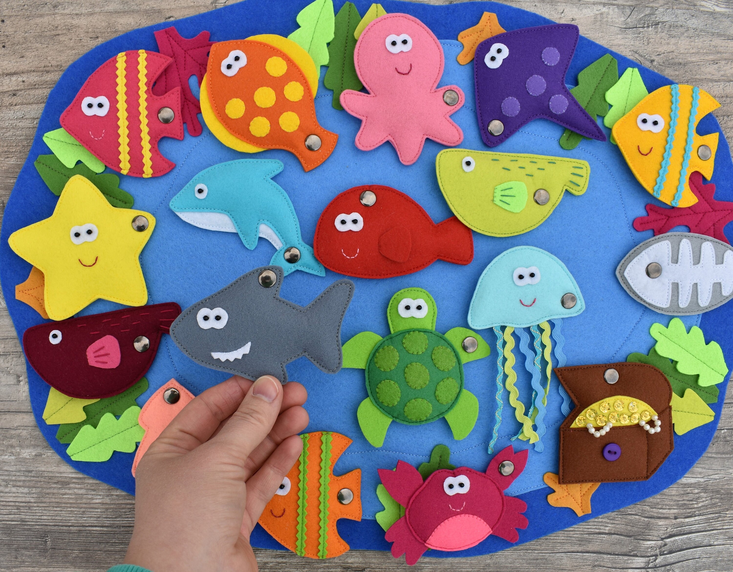 Felt Fishing Game PDF Pattern Felt Fish PDF Etsy