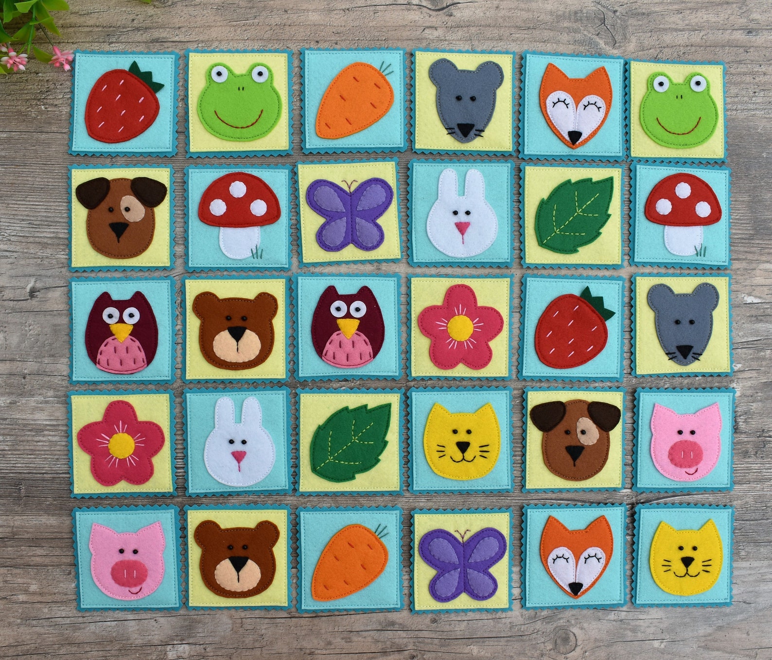 Felt Memory Game for toddlers PDF Pattern Learning game for Etsy