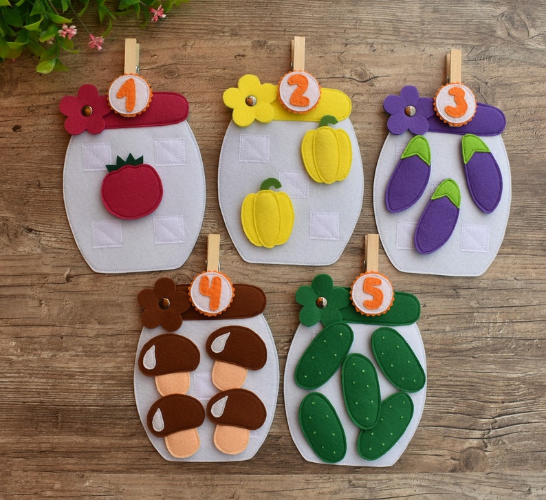 Felt Educational toy for toddlers Fruits and vegetables set | Etsy