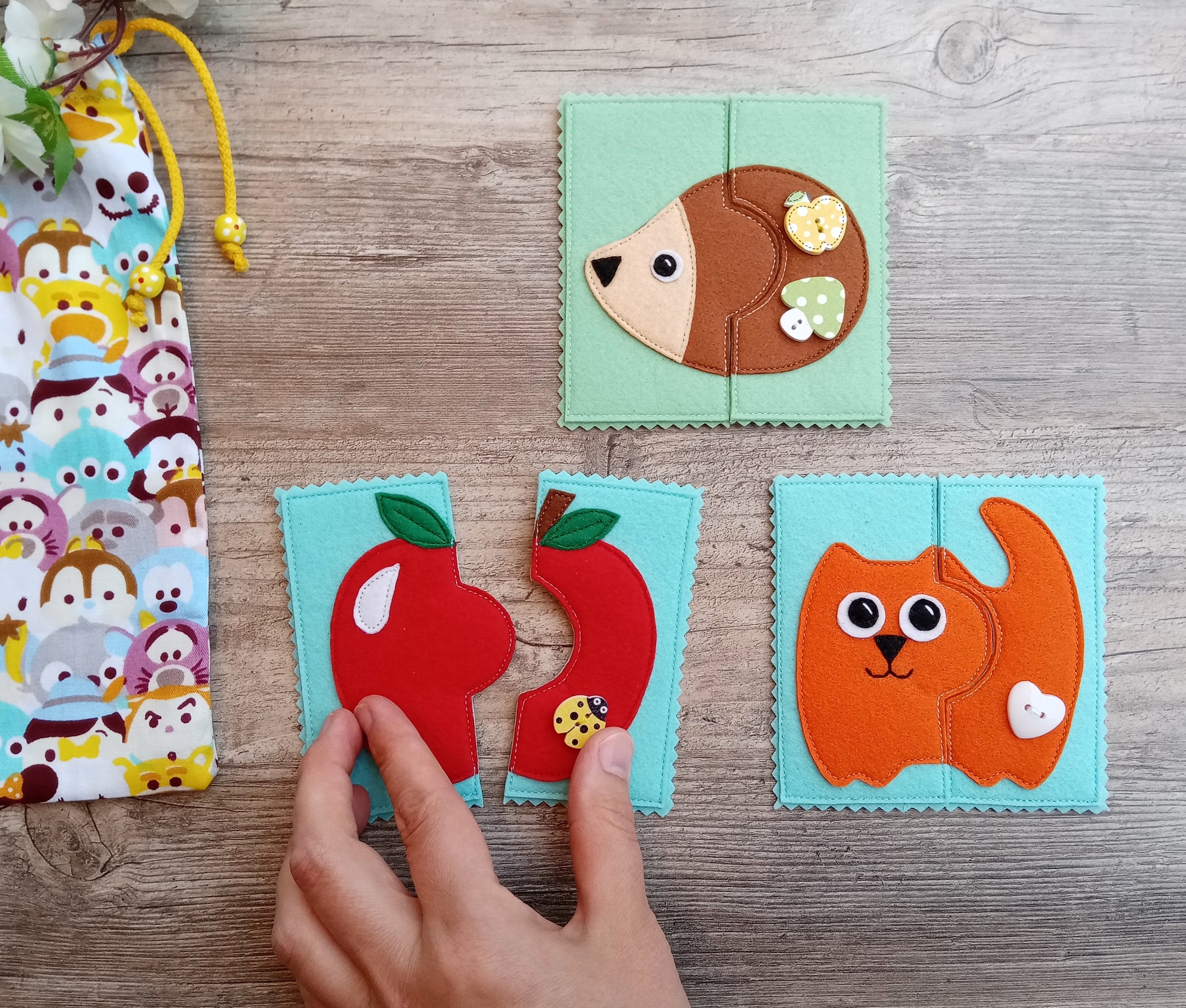 Soft Puzzle for baby Felt PDF Pattern Sensory Puzzle for kids Etsy