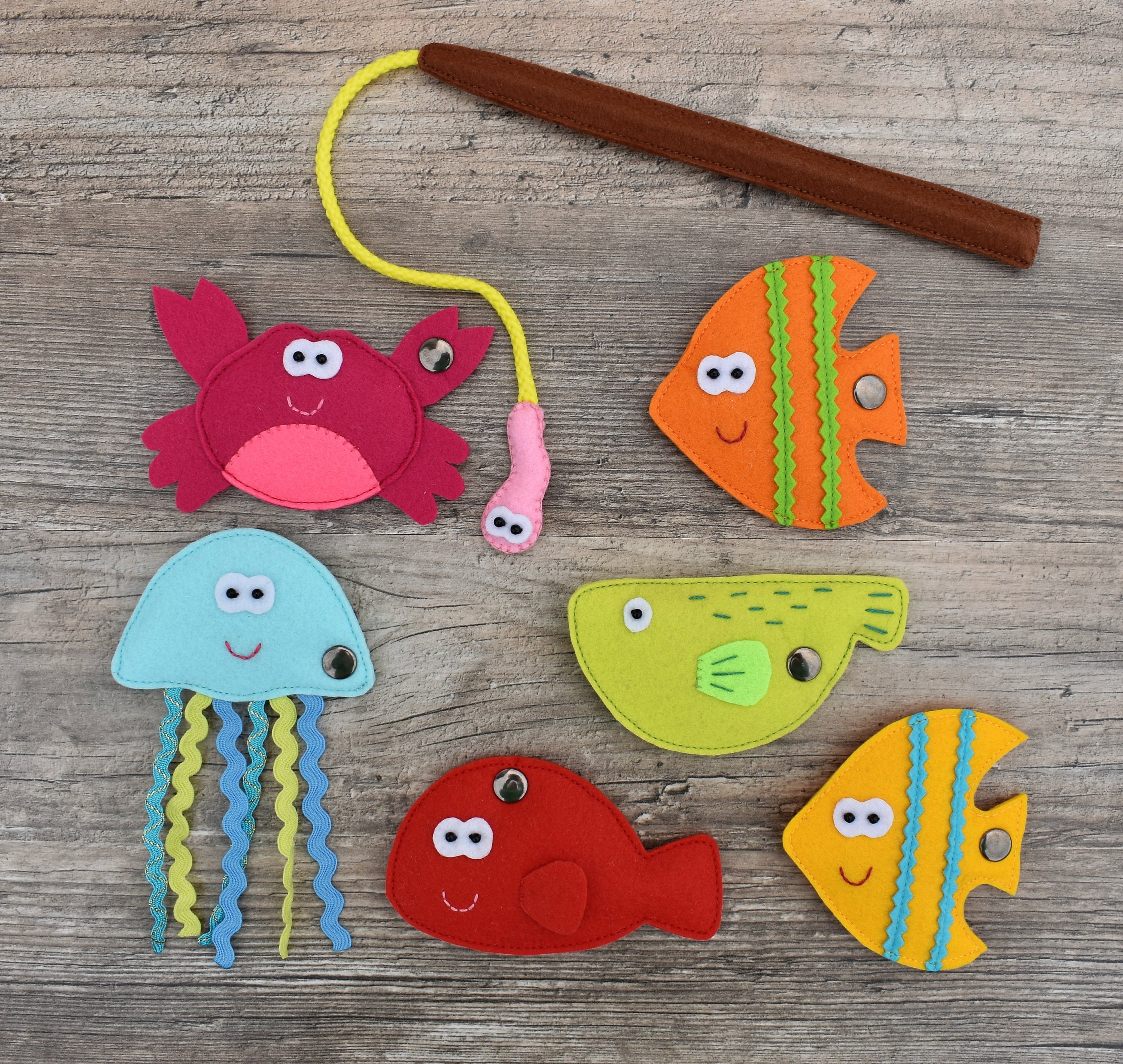 Felt Fishing Game PDF Pattern Felt Fish PDF Etsy
