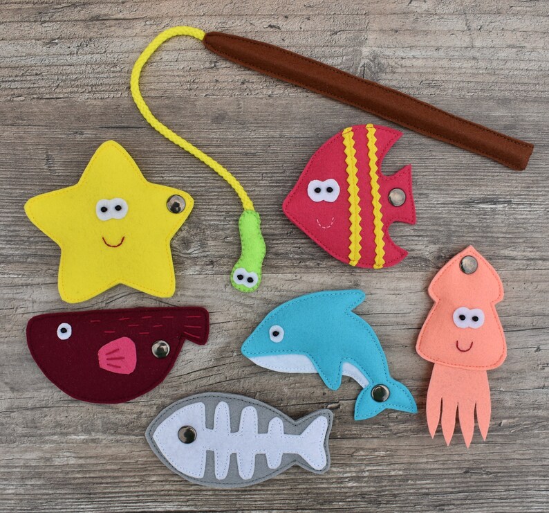 Felt Fishing Game PDF Pattern Felt Fish PDF Etsy