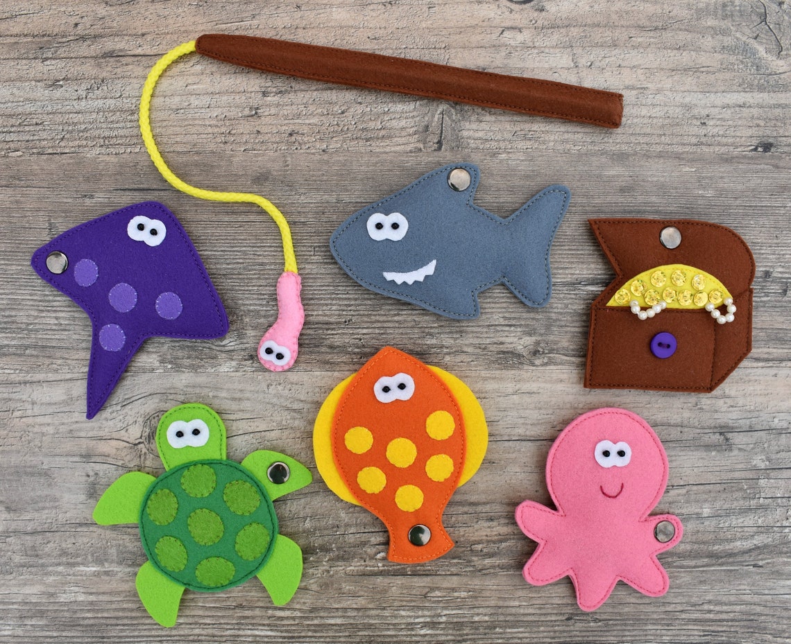 Felt Fishing Game PDF Pattern Felt Fish PDF Etsy
