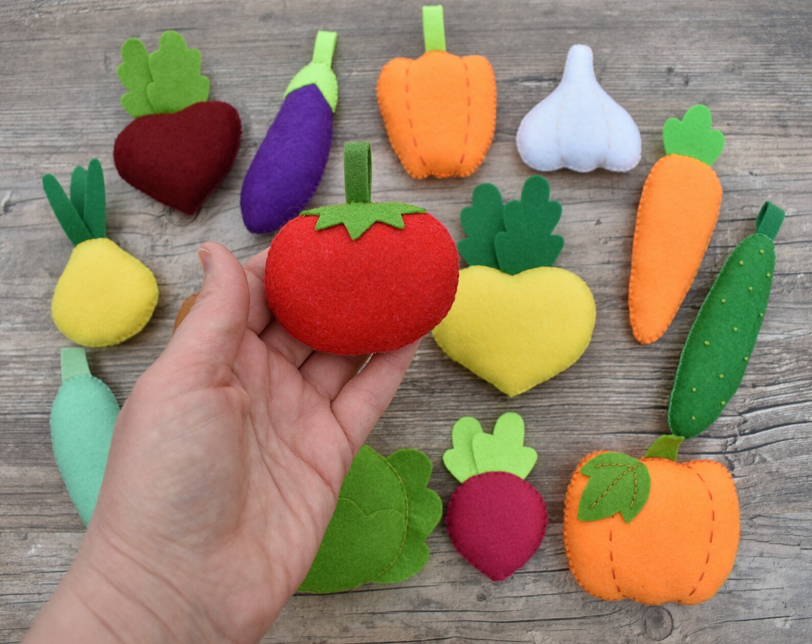 Felt Garden PDF Pattern Vegetable Garden Play Set Pretend Etsy