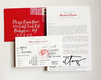 letter from santa, personalized letter from santa, santa letter, letter from the north pole, christmas letter from santa