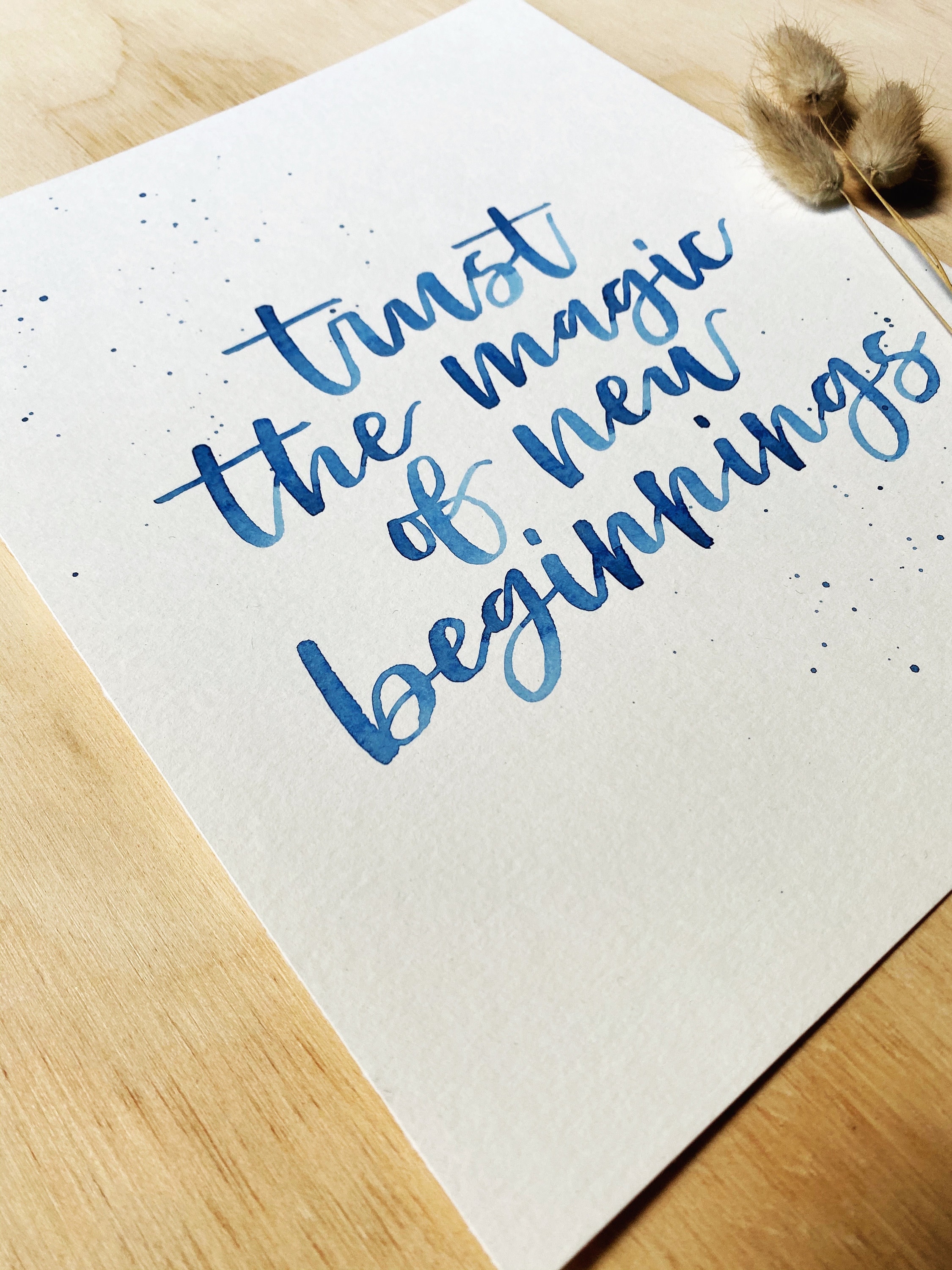 hand lettered print custom calligraphy print new etsy