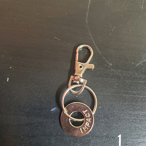 My intent hand stamped key chain