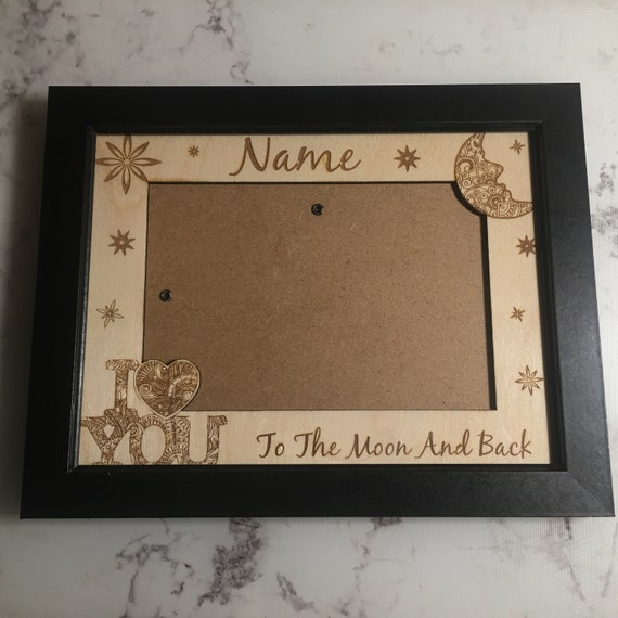 arrière-grand-mère t/'aime à la lune et Personnalisé Cadre Photo 6x4 Pouces