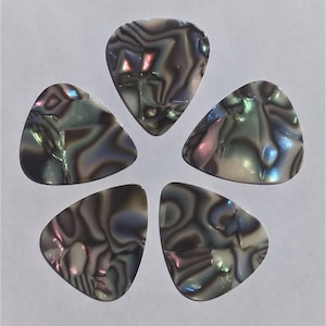 Light Gauge Abalone Guitar Picks 5 pack