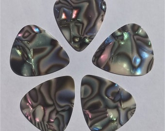 Light Gauge Abalone Guitar Picks 5 pack