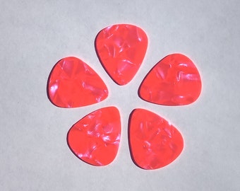 Light Gauge Pink Metallic Guitar Picks 5 pack
