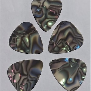 Medium Gauge Abalone Guitar Picks 5 pack
