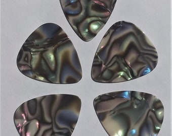 Medium Gauge Abalone Guitar Picks 5 pack