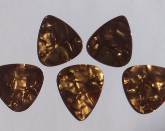 Heavy Gauge Bronze Metallic Guitar Picks 5 pack