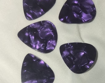 Light Gauge Purple Metallic Guitar Picks 5 pack