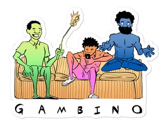 Gambinos on a Couch Sticker