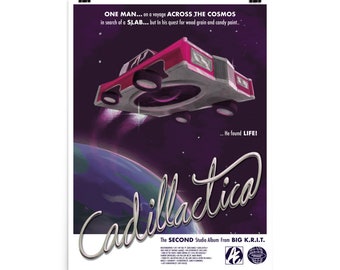 Cadillactica Retro Movie Poster